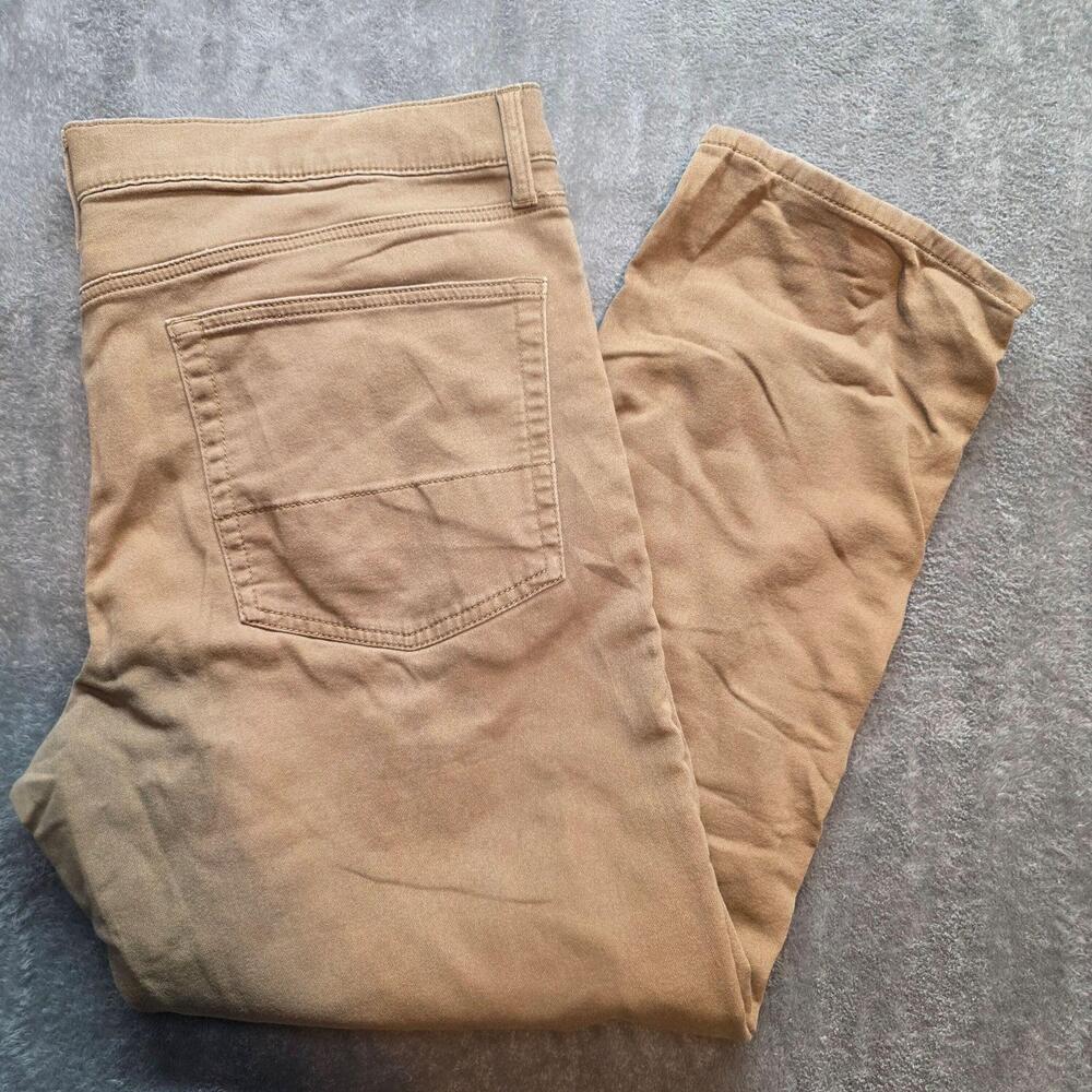 Free Assembly Khaki Pants Mens 40x30 Beige Modern Straight Stretch Casual